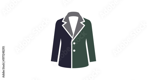 Iconic two-toned jacket design with a modern and minimalist aesthetic presentation