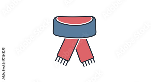 Illustrated depiction of a winter accessory against a stark white backdrop for design usage