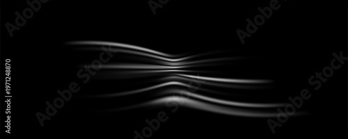 Colorful light trails, long time exposure motion blur effect. Red and blue glowing neon lights lines. Red blue special effect, speed police line. Magic of moving fast lines. Vector Illustration