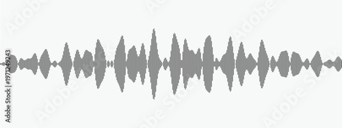 Abstract Sound Wave Design with Audio Frequency Lines on Minimal Background