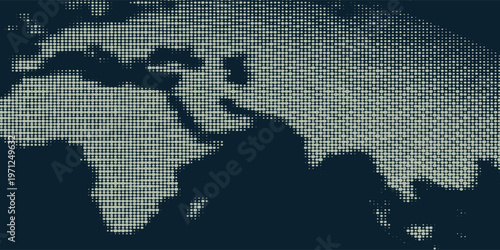 2026 symbol. World map dotted. Vector background for business  infographic  global presentation  web design  media  news  blog  report. Gold and blue gradient illustration