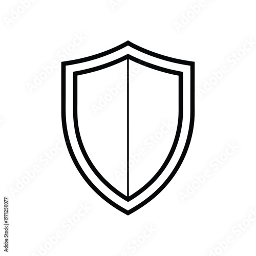 Simple outline vector illustration of a medieval-style shield with a double border. Free Download Simple outline vector illustration of a medieval-style shield with a double border. - GFXLoad