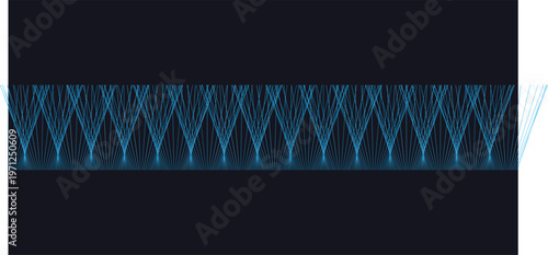 Abstract Sound Wave Design with Audio Frequency Lines on Minimal Background