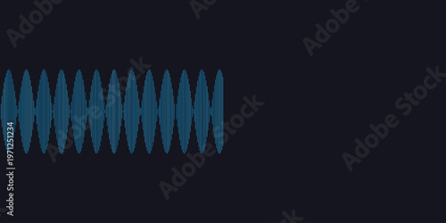 Abstract Sound Wave Design with Audio Frequency Lines on Minimal Background