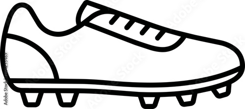 Black and white football cleat.