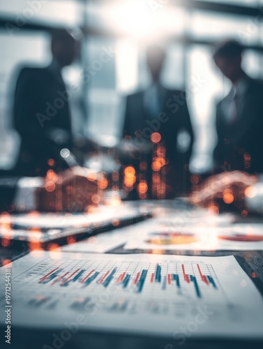 business performance review meeting with business background