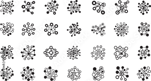Smart Grid Energy Automation and Carbon Analytics Icon Set