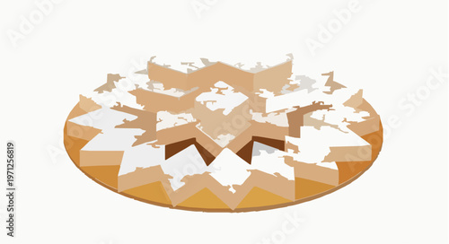 Kaju Katli platter vector illustration with Indian mithai sweets in festive arrangement isolated on white background