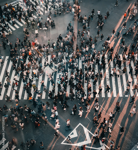 Canvas Print Tokyo, Japan: busy Shibuya intersection