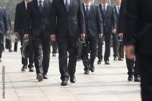 group of business people walking