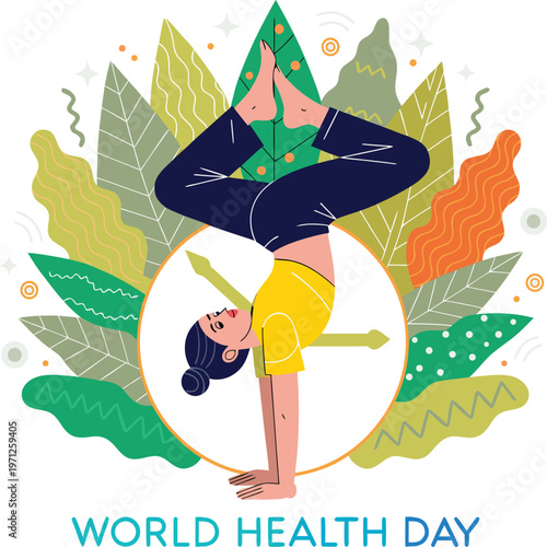 Yoga Balance World Health Day.eps