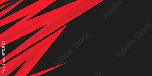 Abstract background with red spikes and zigzag line pattern and some copy space area