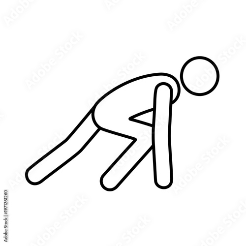 クラウチングスタートのラインアイコン