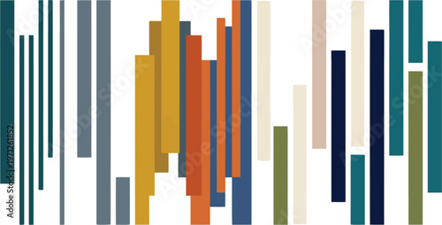 Abstract geometric vertical bar pattern, modern minimalist flat design vector illustration