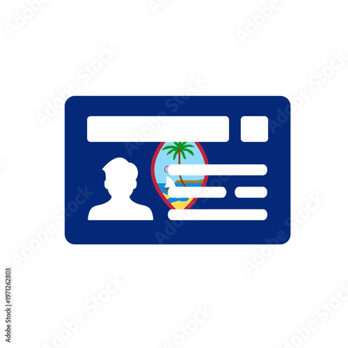 Guam  Male Id Card In Icon 39
