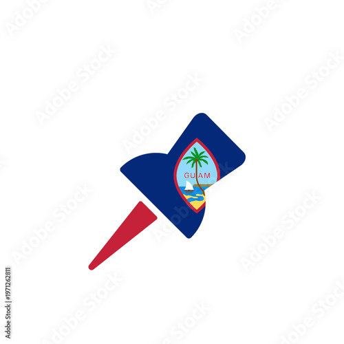Guam  Map Pin In Icon