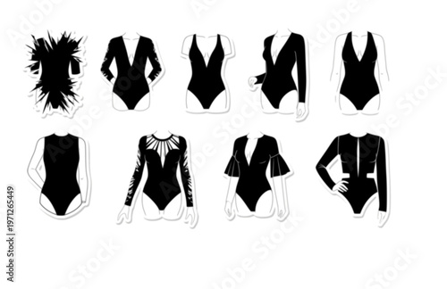 Art Fashion Bodysuit Silhouette Sticker