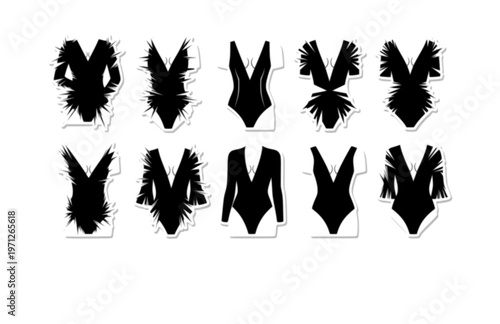 Art Fashion Bodysuit Silhouette Sticker