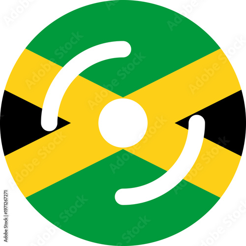 Disk  In  Jamaica Flag Icon