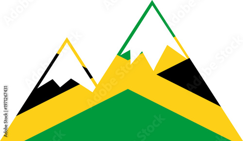 Mountains  In  Jamaica Flag Icon