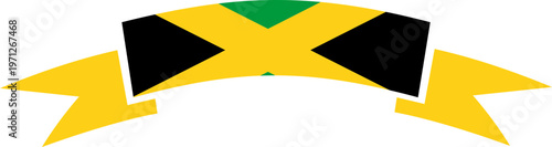 Ribbon In  Jamaica Flag Icon