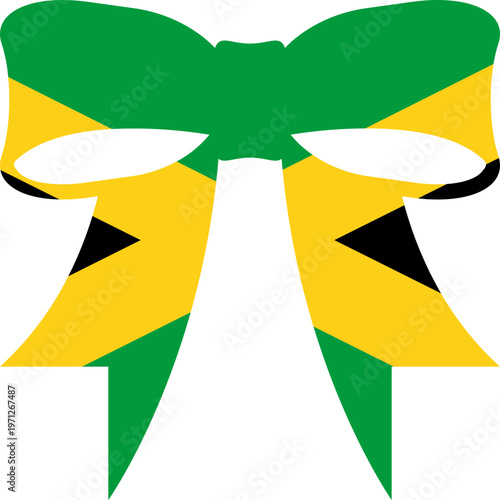 Ribbonn  In  Jamaica Flag Icon