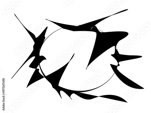 Circle with dynamic swoosh frame.Monochrome circle element. Abstract  background for your text, card, wallpaper,text.