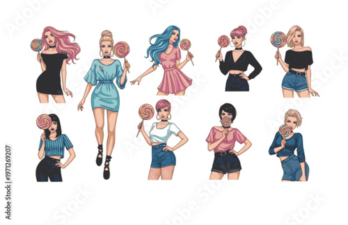 hot woman with lollipop 