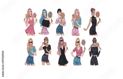 hot woman with lollipop 