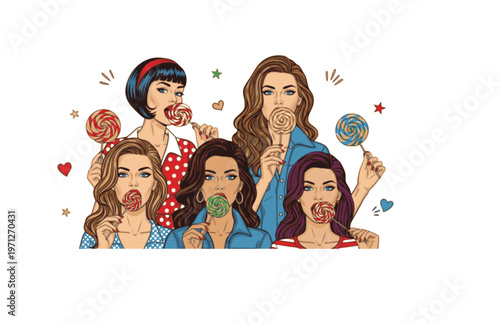 hot woman with lollipop 