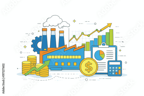 Industrial growth and financial success through manufacturing and investment
