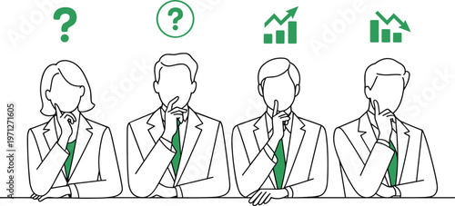 Business Decision Making Process from Problem to Growth. Strategic Thinking and Problem Solving Business Concept Illustration.