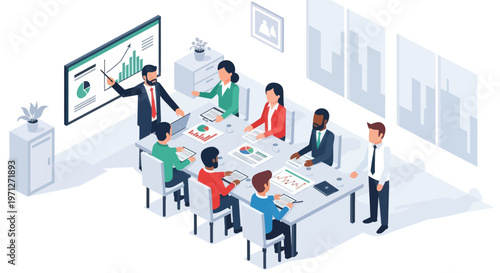 Business people in a meeting room.