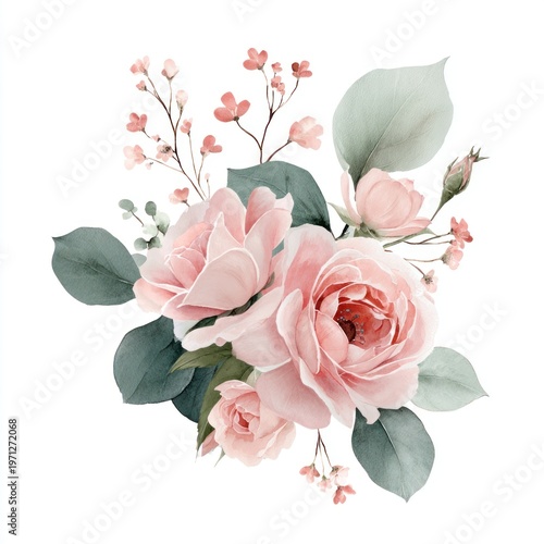 Elegant floral watercolor illustration