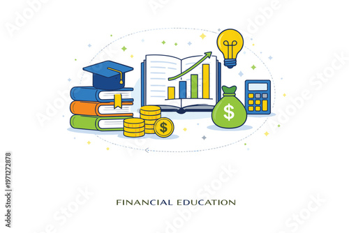 Illustration highlighting the importance of financial education and literacy