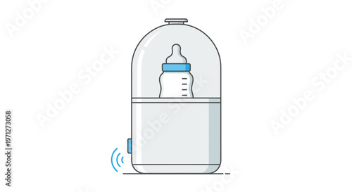 Baby Bottle Sterilizer Device with Clear Protective Cover