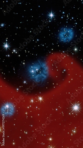 Stellar cosmic red nebula