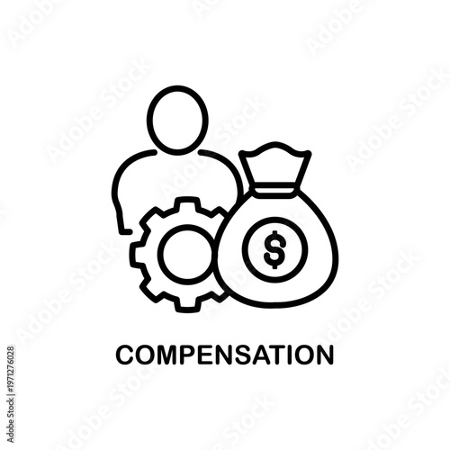 Compensation Icon Or Logo Isolated Vector Illustration