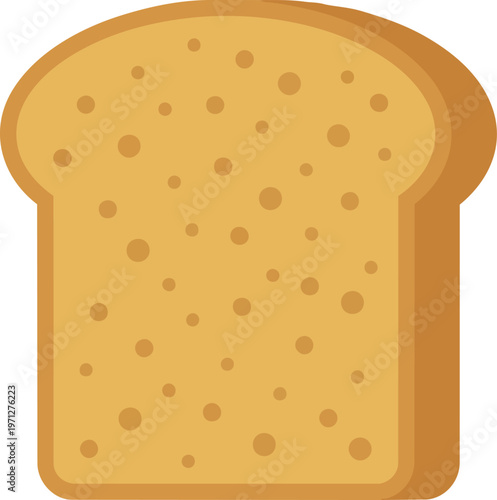 Slice of white bread loaf.