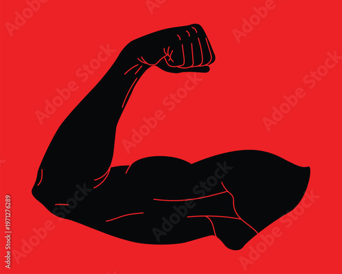 Hand muscle icon, vector, symbol, sport