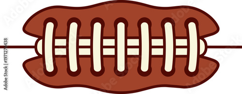American Football Leather Ball.