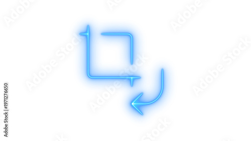 Free Download Glowing neon rotate arrow icon isolated on transparent background. Redo symbol. Refresh sign. Circular arrow. Reversal. Loop. - GFXLoad