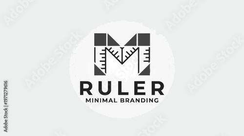 Ruler with Minimal Branding Logo.