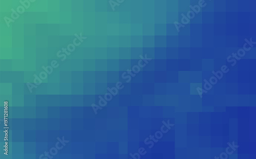 Abstract Gradient Illustration with Blue and Green Pixelated Design. Green-blue gradient background for branding, calendar, postcard, screensaver, poster, cover. EPS 10. Vector