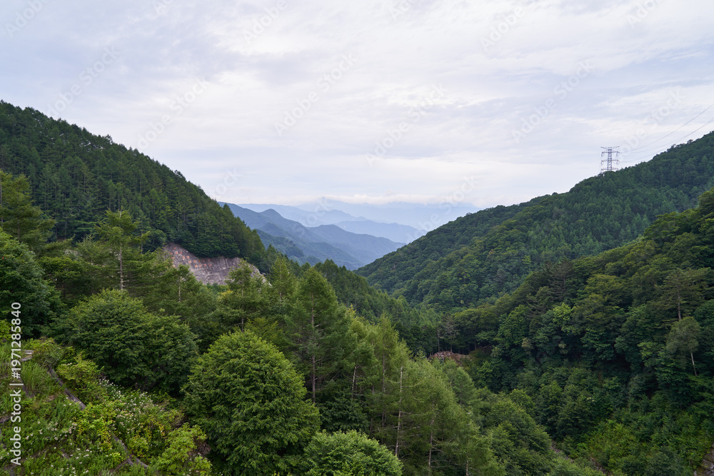 Fototapeta premium 山梨県 琴川ダムからの眺め