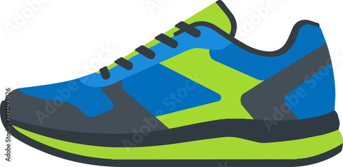 Colorful Athletic Running Shoe.