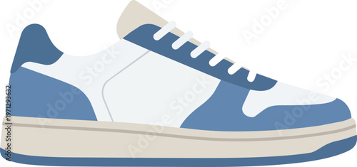 Blue and White Casual Shoe.