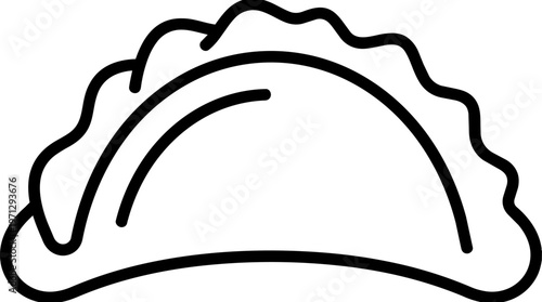 Taco line art food illustration.