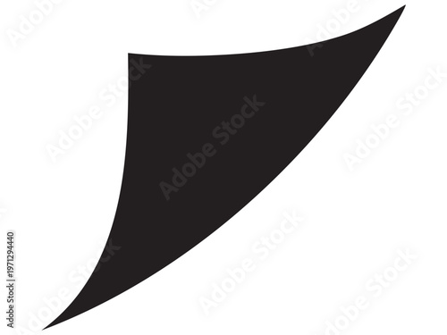 Simple black page curl vector graphic design