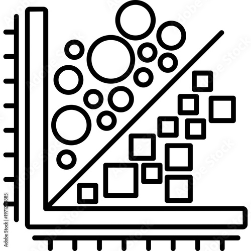 Data Cluster Outline Icon